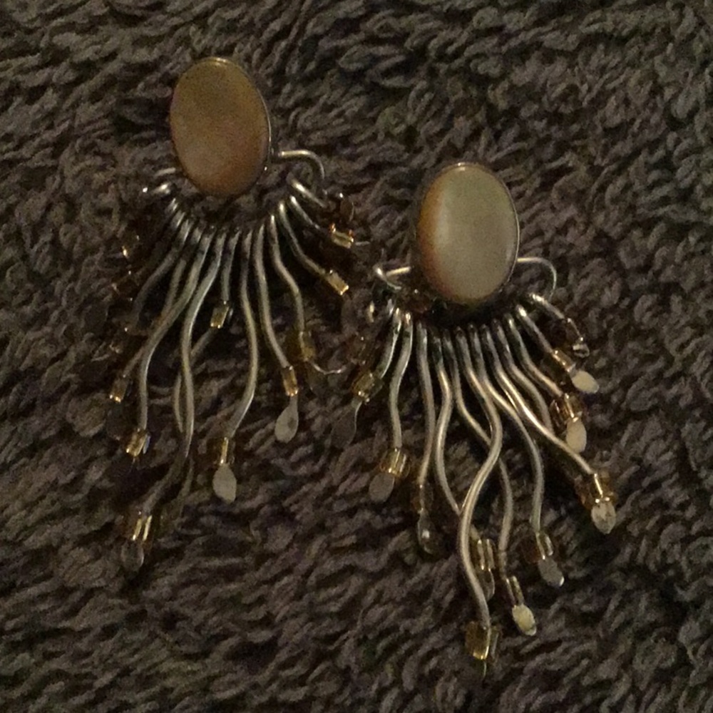 GORGEOUS VINTAGE STERLING GEMSTONE 💎 EARRINGS